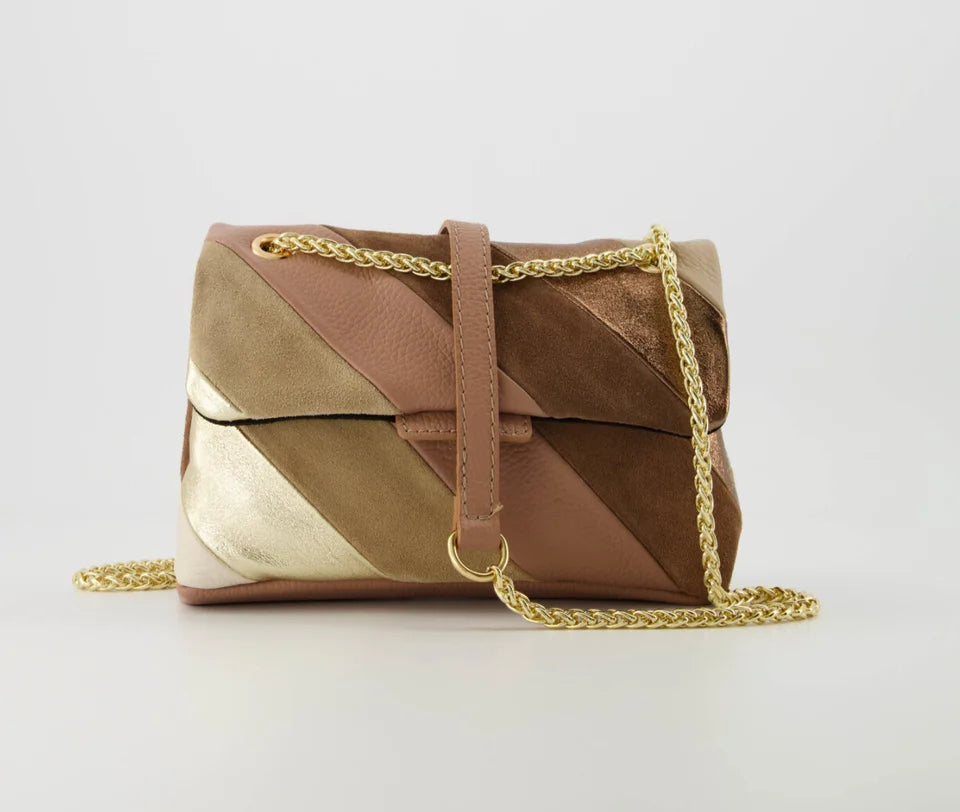 Bag Leather Colored Stripes