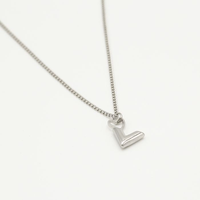 Necklace V With Heart