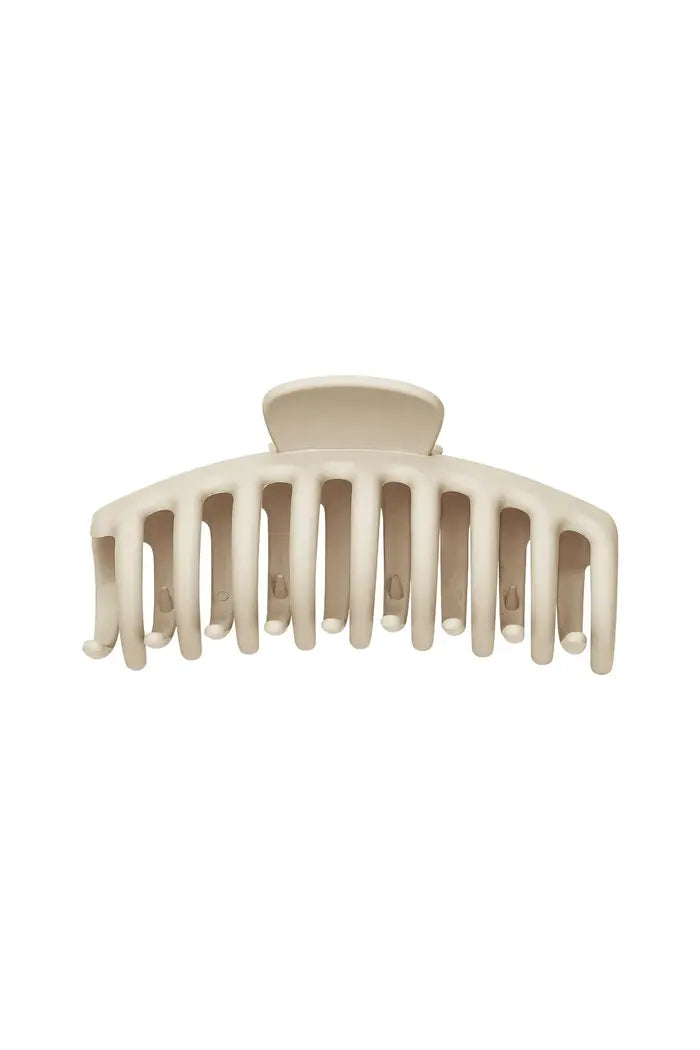 Large Hair Clip Matte Beige