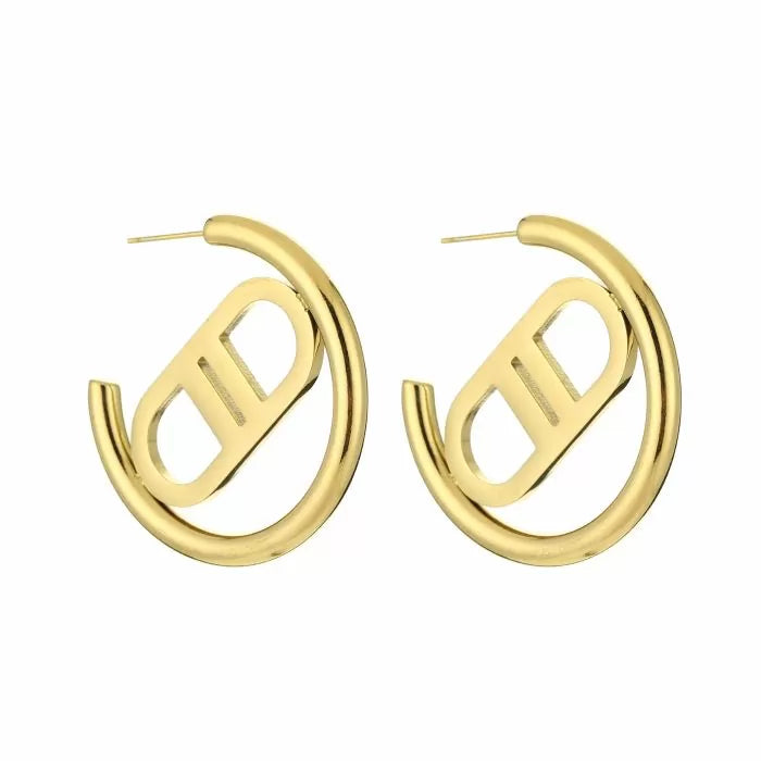 Earrings Double D Hoop